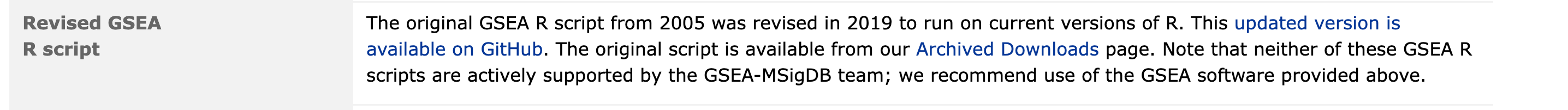 GSEA R package message